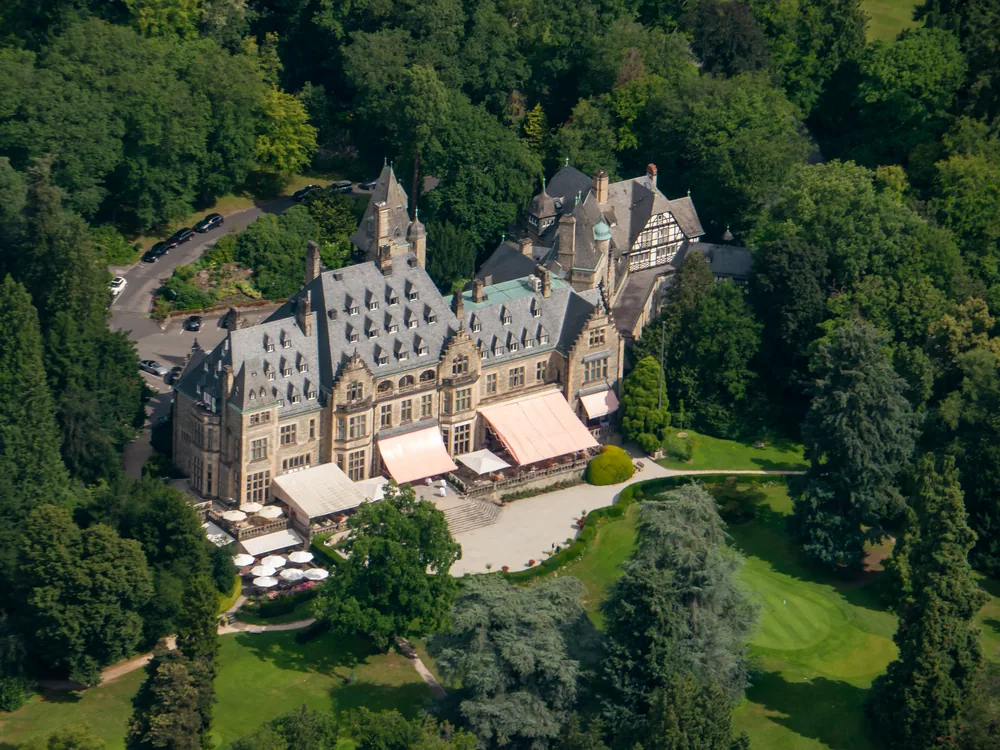 Kronberg Castle (Schloss Friedrichshof) in Kronberg im Taunus, Hesse, Germany, built for Empress Victoria