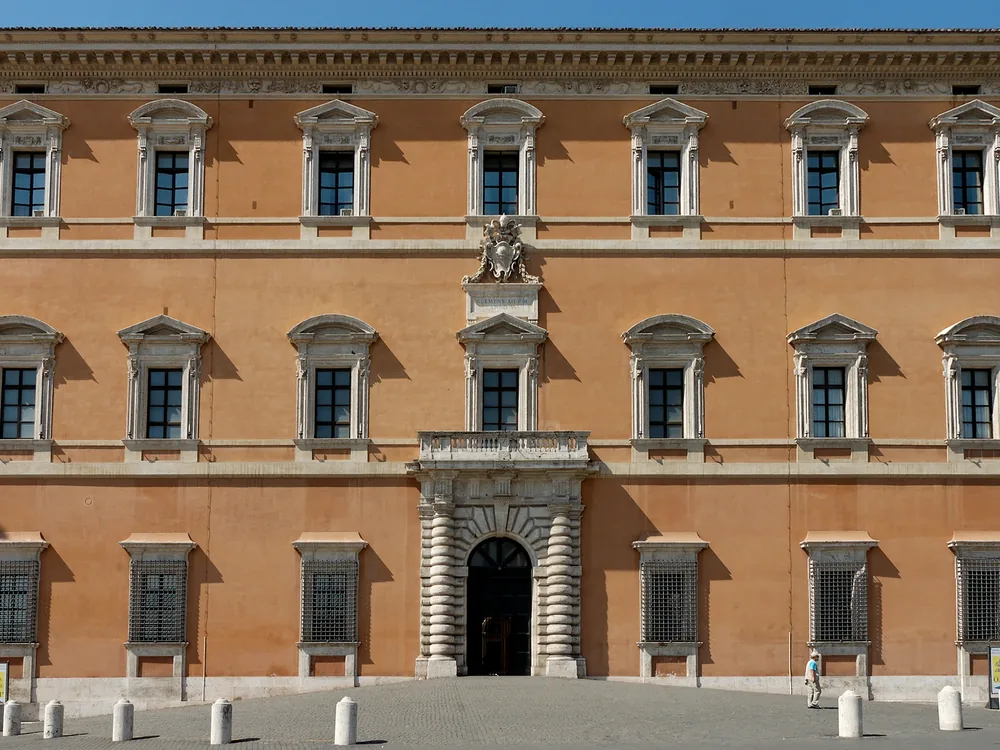 Lateran Palace (Palazzo del Laterano) in Rome — the 1586–1589 Domenico Fontana building on the site of the original papal seat, adjacent to the Basilica of San Giovanni in Laterano