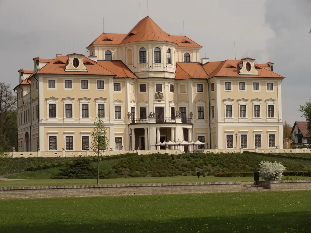 Liblice Château near Mělník, Central Bohemia, Czech Republic — a Baroque château of 1699–1706, now a four-star château hotel