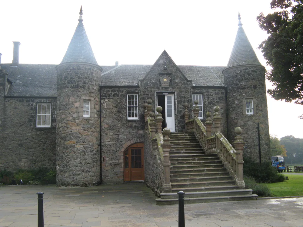 Meldrum House in Oldmeldrum, Aberdeenshire, Scotland, remodelled in Jacobean style in 1836 by architect Archibald Simpson