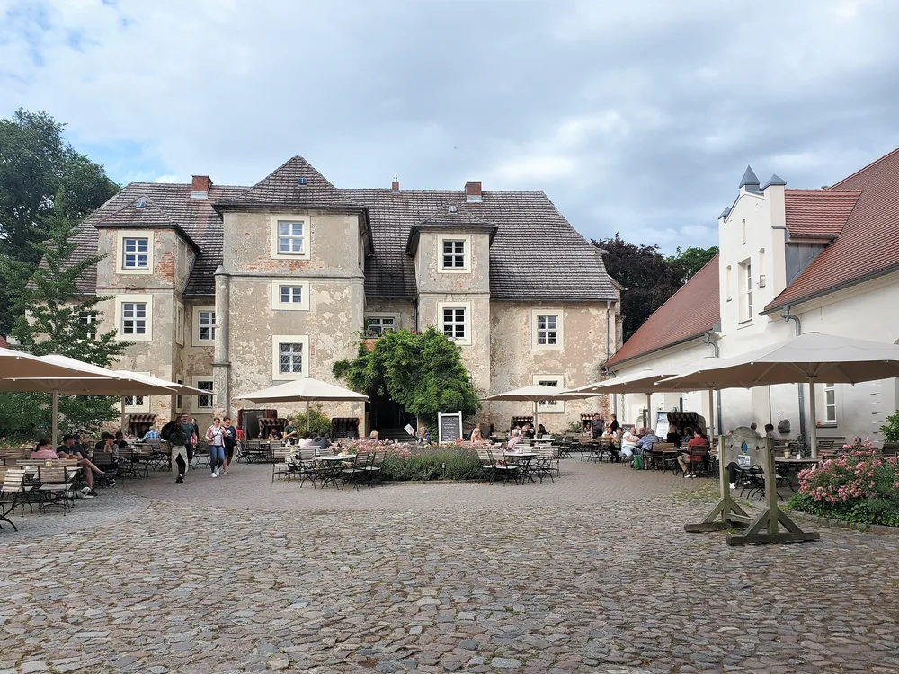 Mellenthin Castle (Wasserschloss Mellenthin), a Renaissance water castle on the island of Usedom, Mecklenburg-Vorpommern, Germany
