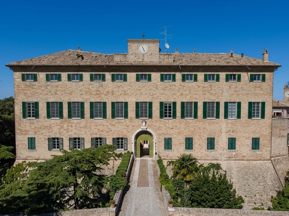 Monterado Castle, an entire village absorbed into a single 1742 palazzo, in the Marche, Italy
