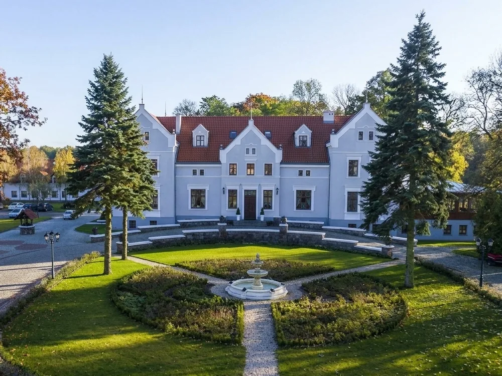 Mortęgi Palace near Lubawa, Warmia-Masuria, Poland — a mid-19th-century palace on a medieval estate, now a hotel and spa