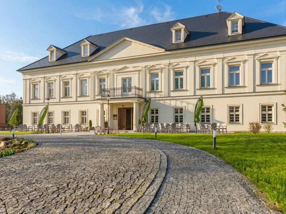 Petrovice Château in Prstná, Těšín Silesia, Czech Republic — a small Empire-style château built after 1796, now a hotel