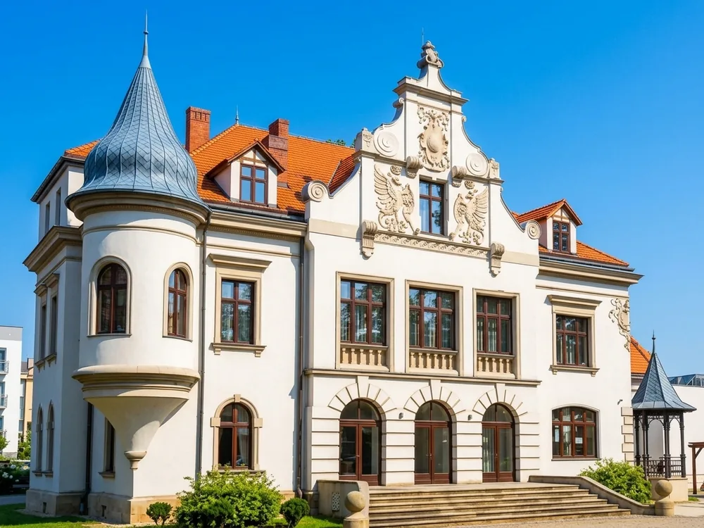 Polanka Palace in Krosno, Subcarpathia, Poland — a 19th-century palace, now a hotel with an indoor pool