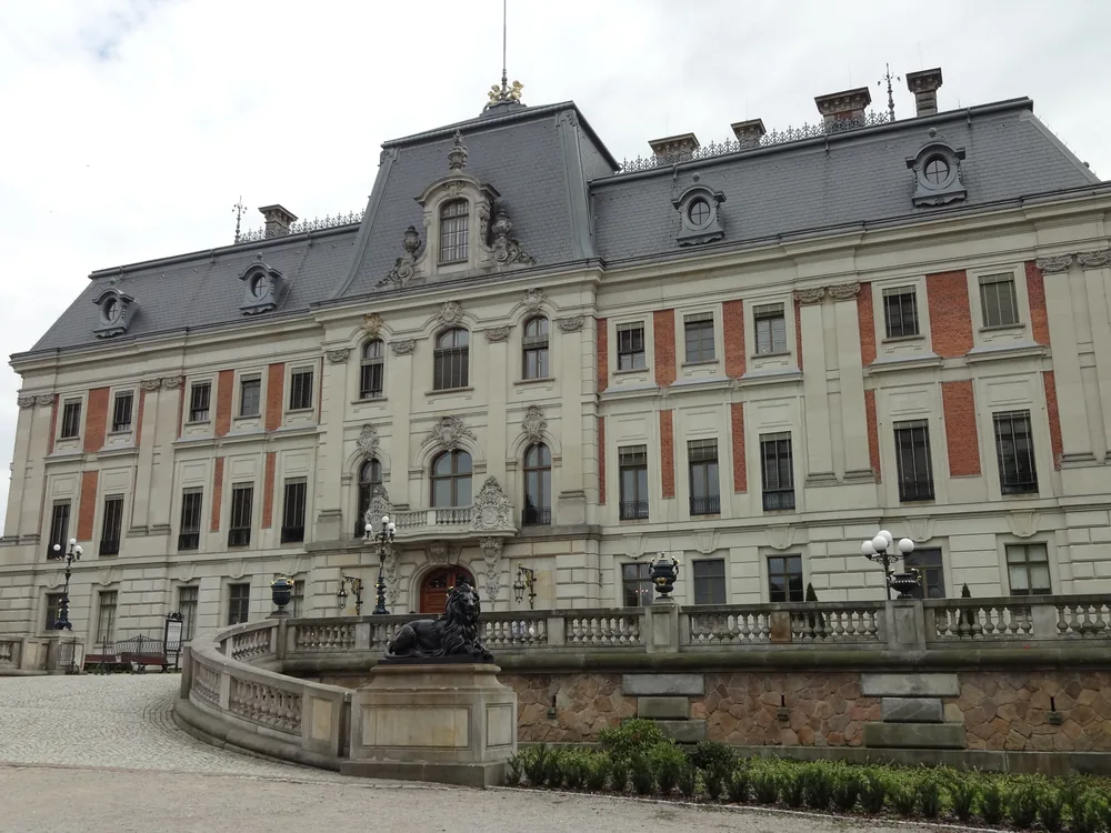 Pszczyna Castle — the French Baroque palace of the Hochberg Princes of Pless, Upper Silesia, Poland