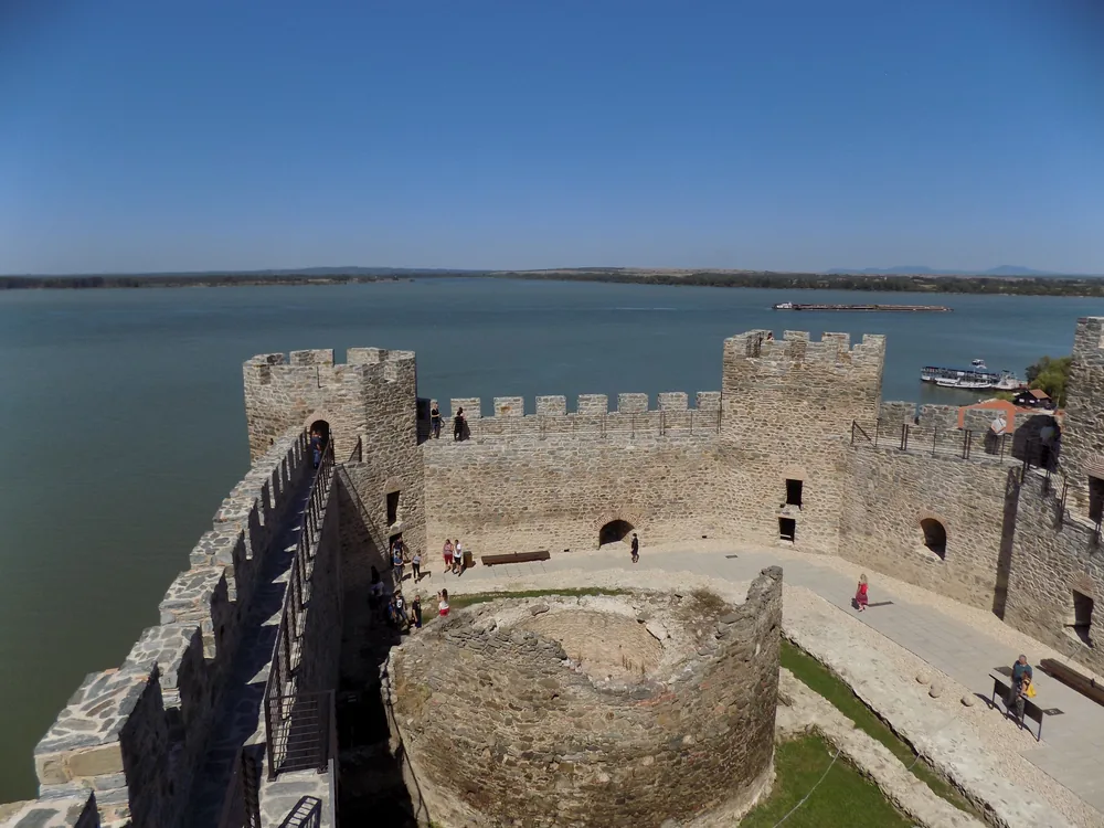Ram Fortress Ottoman towers above the Mlava-Danube confluence in Serbia