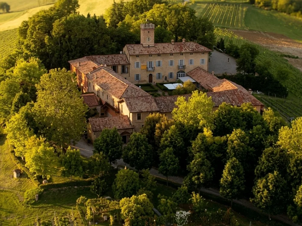 Razzano Castle, a family-run relais on a 100-hectare wine estate in the Monferrato, Piedmont, Italy