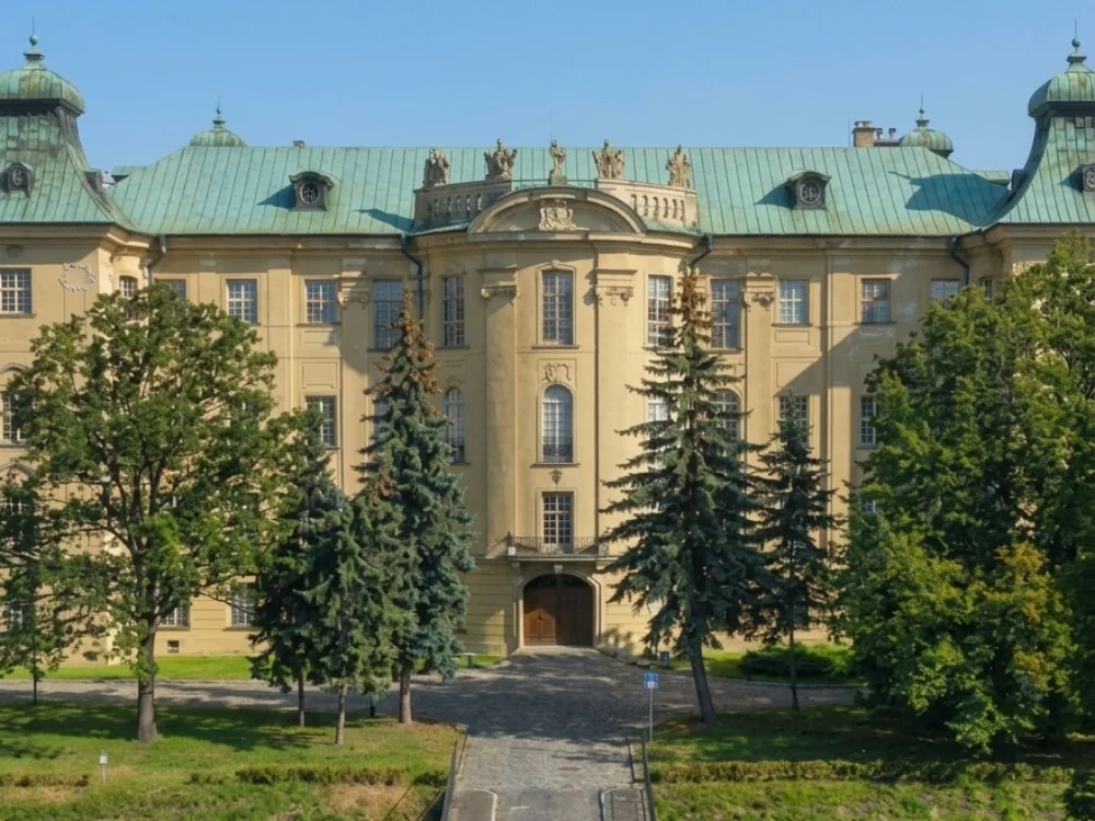 Rydzyna Castle in Greater Poland — a Baroque castle rebuilt for the Leszczyński family, burned in 1945 and reconstructed by 1989