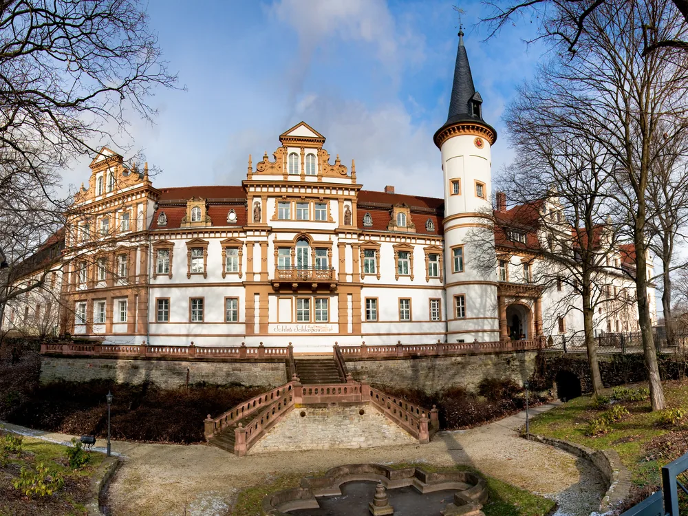 Schkopau Castle (Schlossparkhotel Schkopau) between Merseburg and Halle, Saxony-Anhalt, Germany