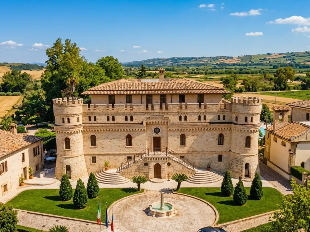Septe Castle, a Lombard-origin fortress and Italian National Monument in the Frentana hills, Abruzzo, Italy