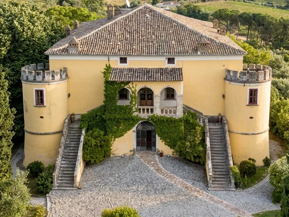 Serragiumenta Castle, a 16th-century residence at the foot of Pollino National Park, Calabria, Italy