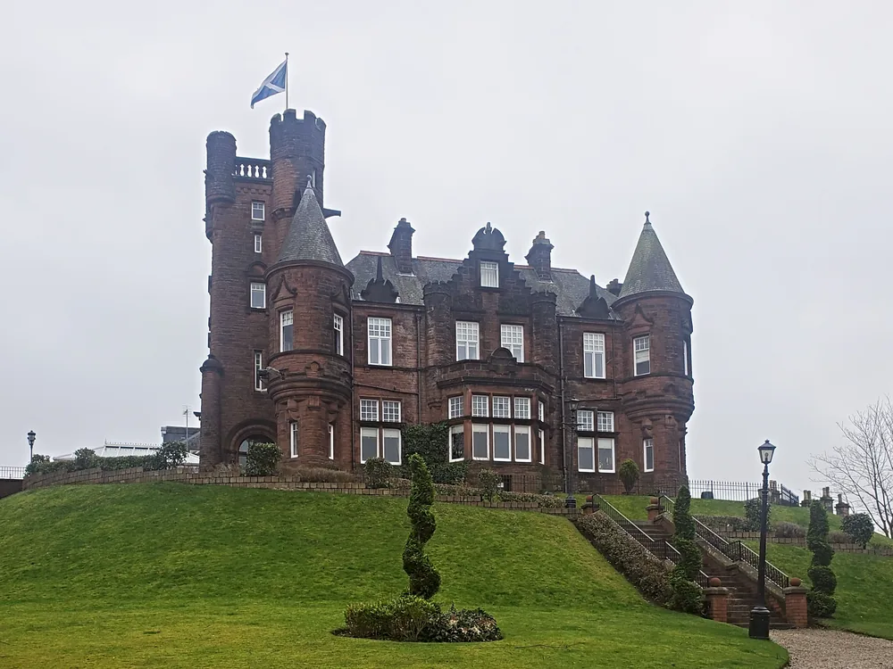 Sherbrooke Castle in the Pollokshields neighbourhood of Glasgow, Scotland, a Baronial mansion built in 1896
