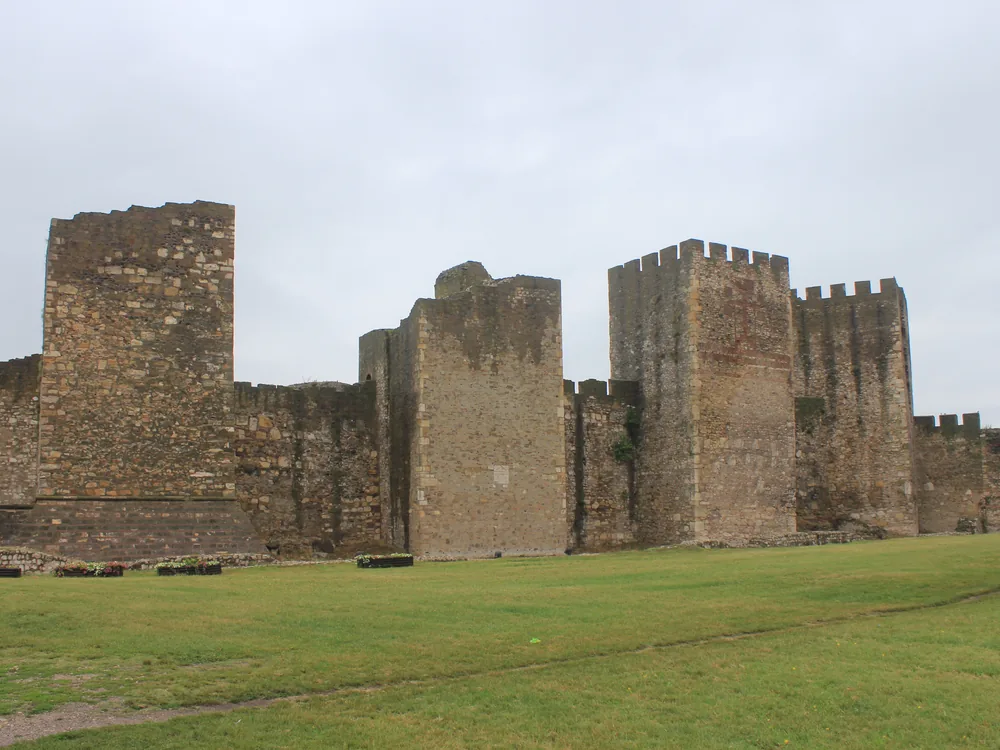 Smederevo Fortress towers and walls on the Danube riverfront in Serbia