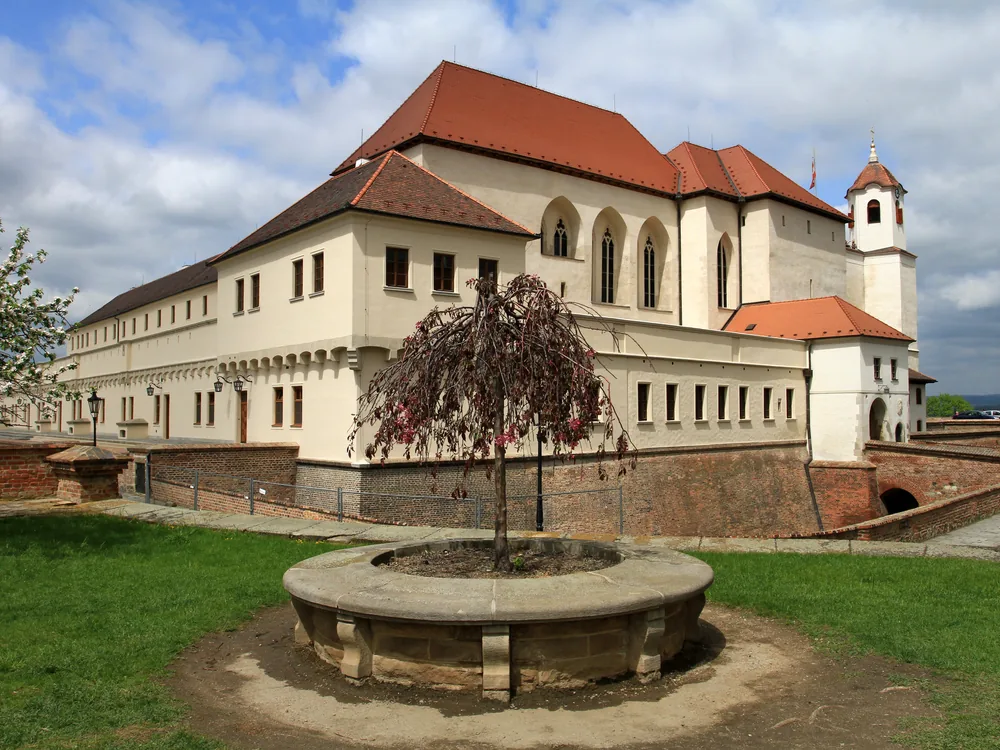 Špilberk Castle above Brno on its limestone hill, the bastioned fortress and city museum with panoramic views across southern Moravia