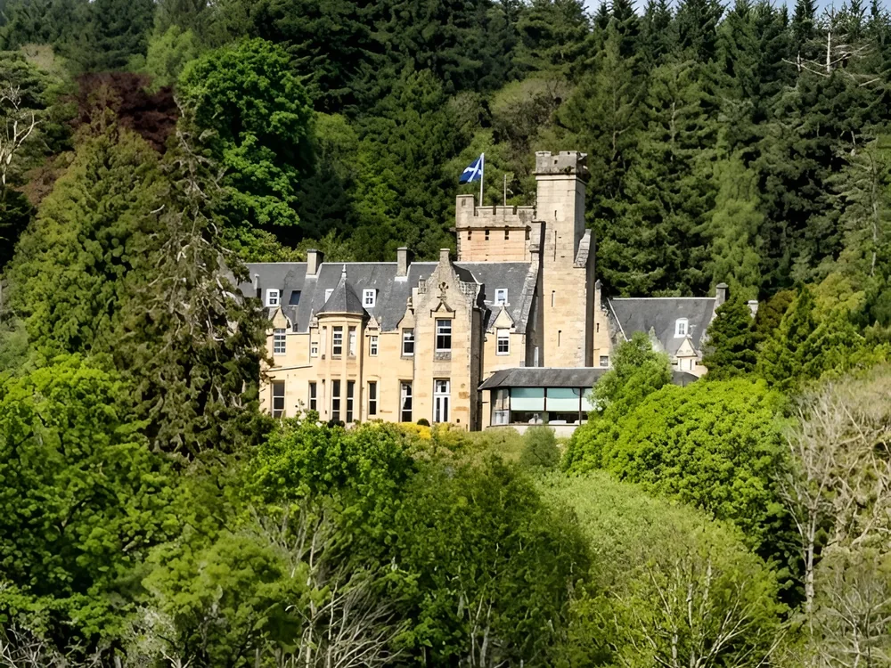 Stonefield Castle above Loch Fyne on the Kintyre peninsula, Scotland, designed by William Playfair in 1837