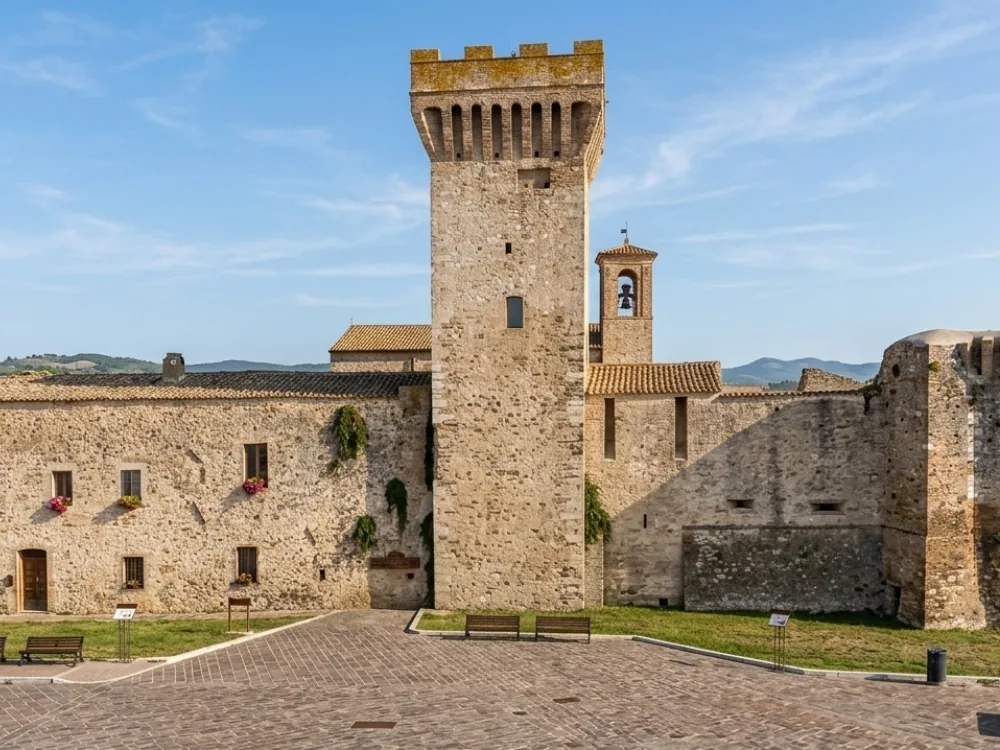 Torre della Botonta, a 14th-century fortress and eco-focused albergo diffuso between Trevi and Spoleto, Umbria, Italy