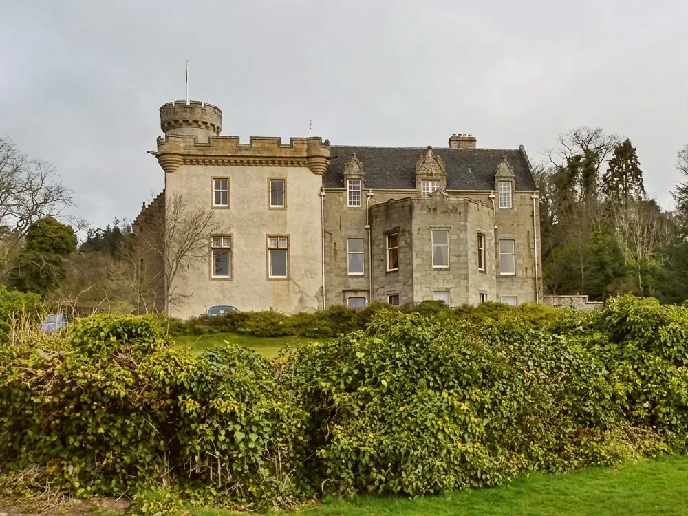 Tulloch Castle above Dingwall in the Scottish Highlands, historic seat of Clan Davidson and now a hotel