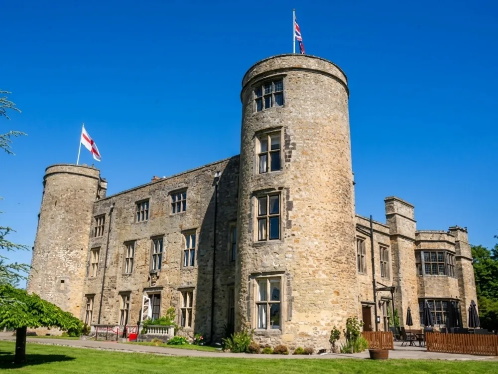 Walworth Castle near Darlington, County Durham, England, remodelled in 1586 for the Jenison family