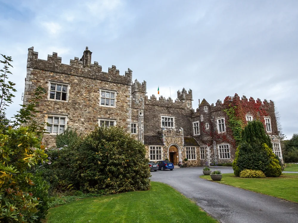 Waterford Castle on Little Island in the River Suir, Ireland, a Gothic Revival house incorporating a 16th-century FitzGerald tower