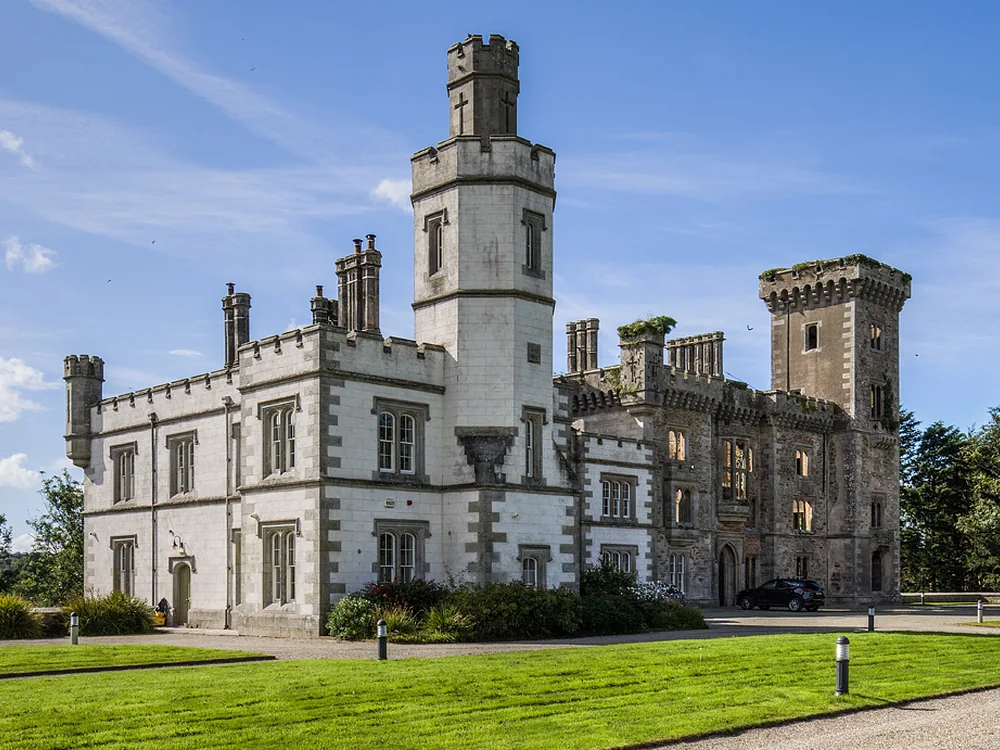 Wilton Castle near Enniscorthy, County Wexford, Ireland, a partially restored 19th-century castellated castle
