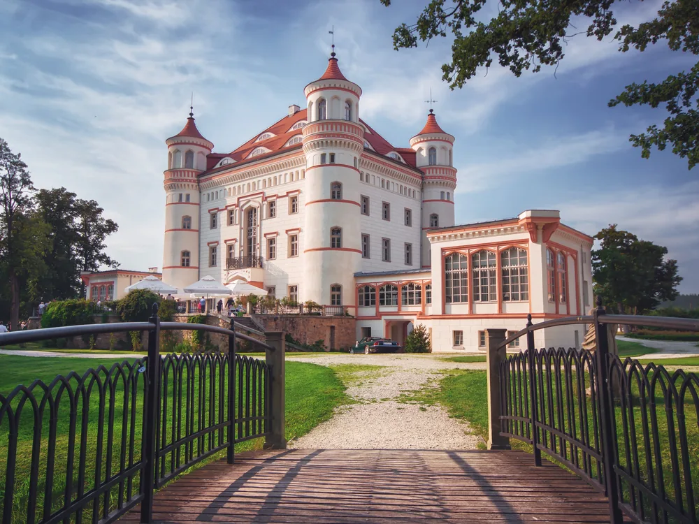 Wojanów Palace in the Jelenia Góra Valley, Lower Silesia, Poland — a Silesian palace first mentioned in 1299, now a spa hotel