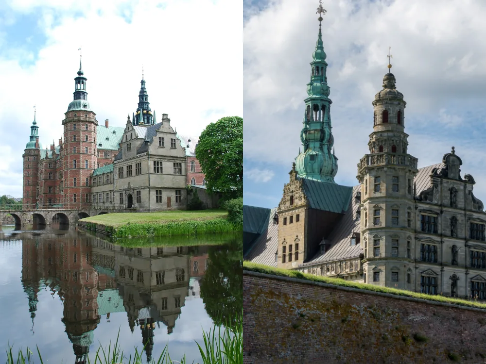 Kronborg Castle in Helsingør viewed from the sea — the Renaissance fortress on the Øresund strait, Shakespeare's Elsinore