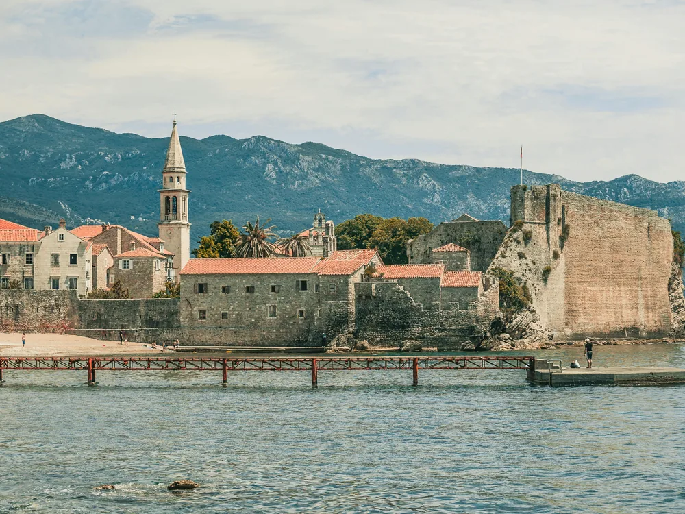 Kotor's medieval walled city and the Bay of Kotor enclosed by the Montenegrin mountains