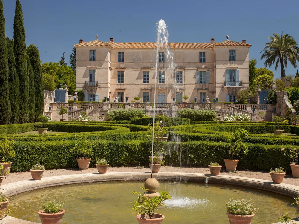 Château de Flaugergues — the 17th-century bourgeois summer château with formal French gardens on the outskirts of Montpellier, part of the Grès de Montpellier wine tour visiting Flaugergues and Château Puech Haut