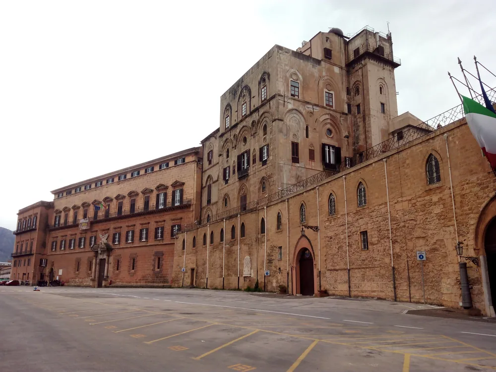 Norman Palace and golden Palatine Chapel mosaics in Palermo, Sicily