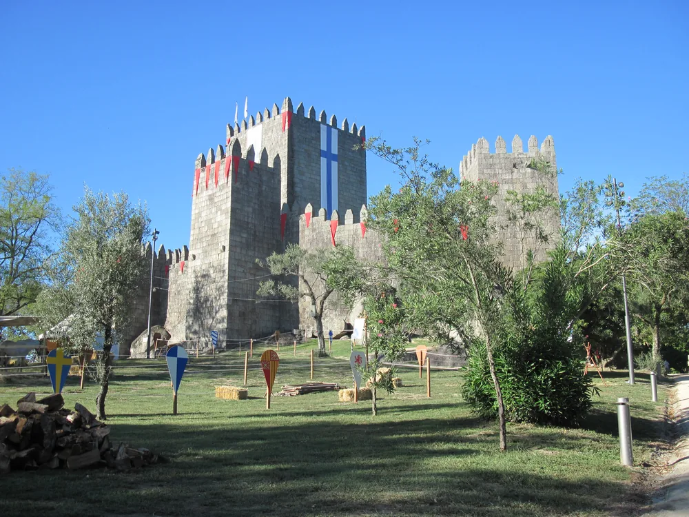 Guimarães Castle rising above the historic city centre — the birthplace of Portugal