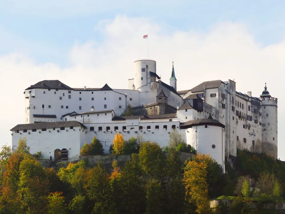 Fortress Hohensalzburg above Salzburg's old town, one of the attractions included with the Salzburg Card city pass